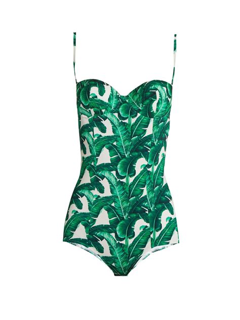 dolce gabbana banana leaf swimsuit|Dolce & Gabbana swim shorts.